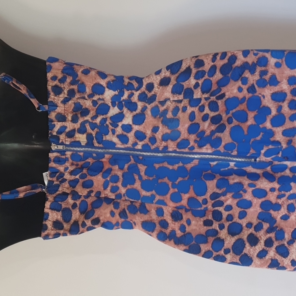 Angel Biba NEW Size 6 Dress Blue Tan RRP $69 - Picture 5 of 10